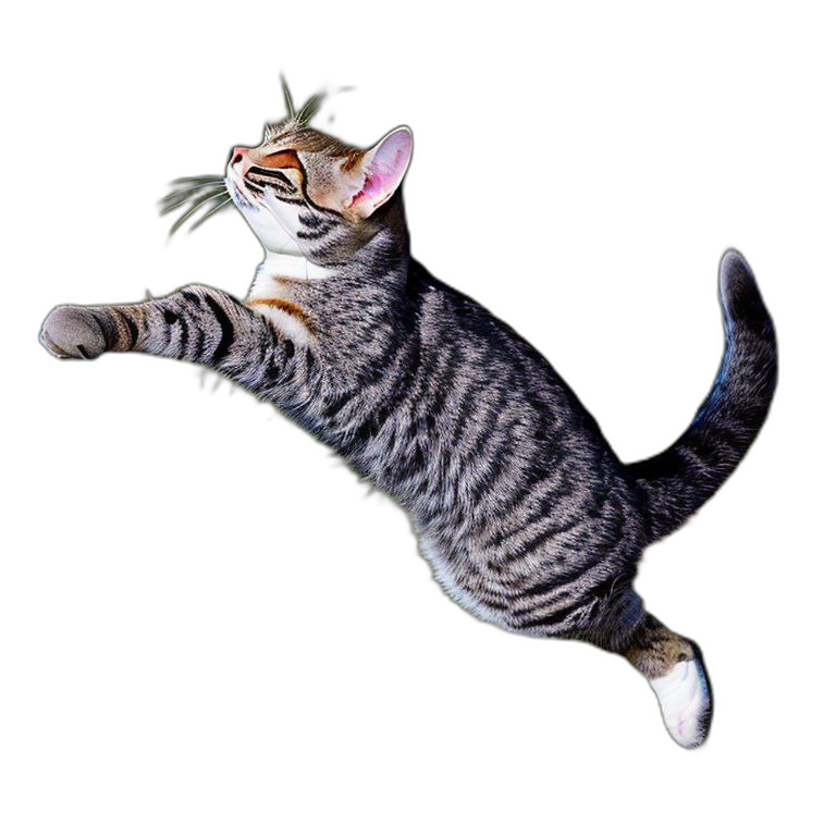 beautiful jumping cat PNG image
