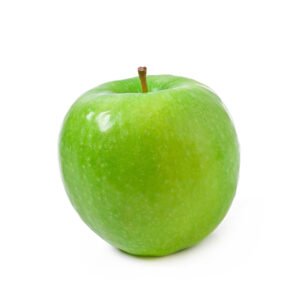 Beautiful green apple without leaf